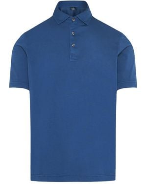 Barba Napoli Cotton Polo Shirt - Blue