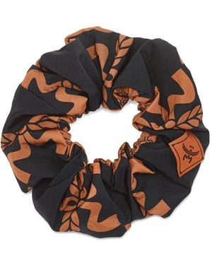 [MCM]★Monogram Print Scrunchies One Size Lauretos Monogram Print Scrunchie with Scarf Blue