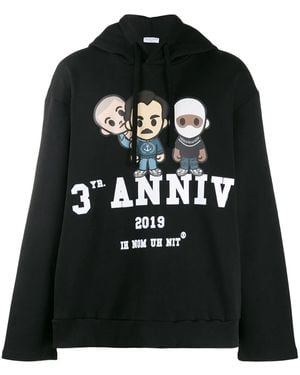 ih nom uh nit 3th Anniv パーカー - ブラック