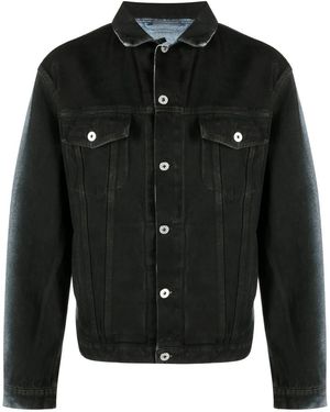 Heron Preston Gradient-Effect Regular Denim Jacket - Black