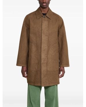 AURALEE Garment-Dyed Heavy Twill Coat - Natural