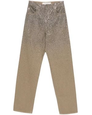 Golden Goose スワロフスキービジュートリム ジーンズ - グレー