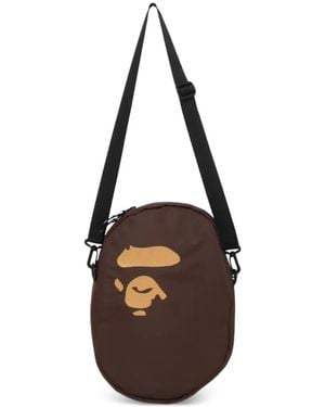 A Bathing Ape Logo Messenger Bag - White