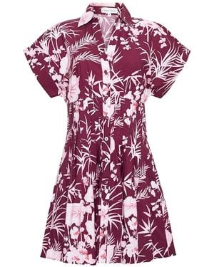 Cara Cara Nash Floral-Print Mini Dress - Red