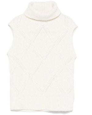 Fabiana Filippi Wool And Silk Blend Vest - White