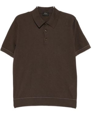 Brioni ニット ポロシャツ - ブラウン
