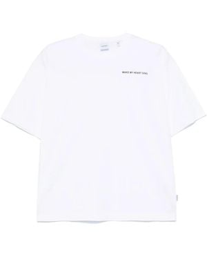 Aspesi Slogan-Print Cotton T-Shirt - White