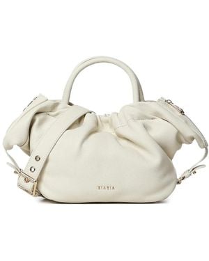 BIASIA Sac Porté Épaule Froncé À Logo - White