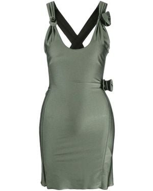 Coperni Crossover Strap Minidress - Green