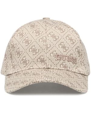 Guess Logo-Pattern Baseball Cap - Natural