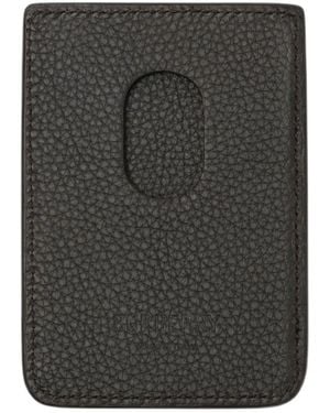 Burberry City Check Magnetic Card Case - Gray