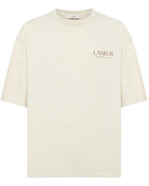 Laneus T-Shirt À Logo Imprimé - White