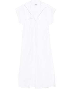 Dondup Cotton Midi Dress - White