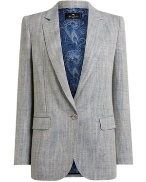 Etro Blazer Con Botones - Gris