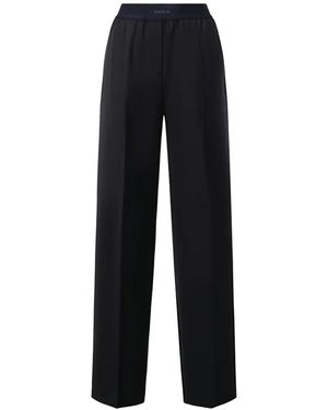 Pinko Herringbone-Pattern Wide-Leg Pants - Black