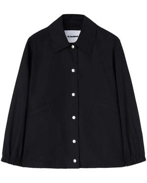 Jil Sander Logo Cotton Jacket - Black