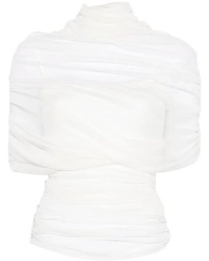 Christopher Esber Blusa A Collo Alto - Bianco