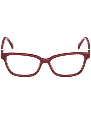 Max Mara Eyewear Gafas Con Placa Del Logo - Rojo