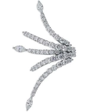 YEPREM Boucle D'Oreille Sertie De Diamants - Metallic