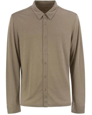 Majestic Filatures Camicia Con Bottoni - Verde