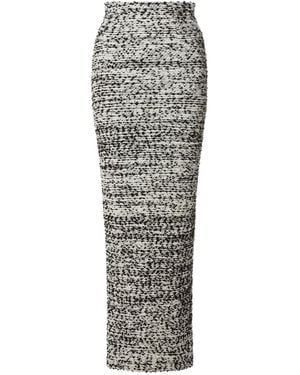 Alberta Ferretti Midi-Rok Met Textuur - Grijs