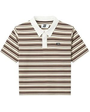 Izzue Striped Polo Shirt - Gray