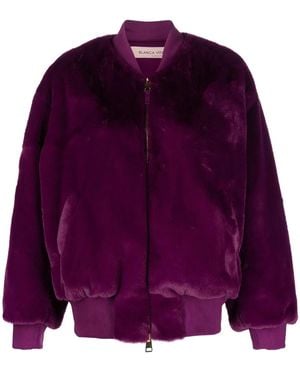 Blanca Vita Bomberjacke Aus Faux Fur - Lila