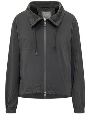 Herno Drawstring Hooded Jacket - Black