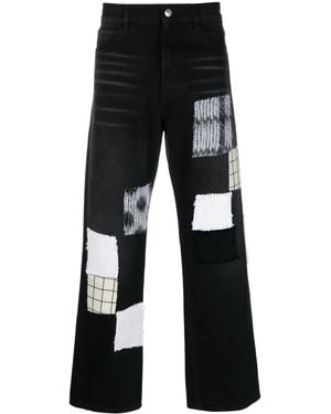 Marni Patchwork Denim Jeans - Black