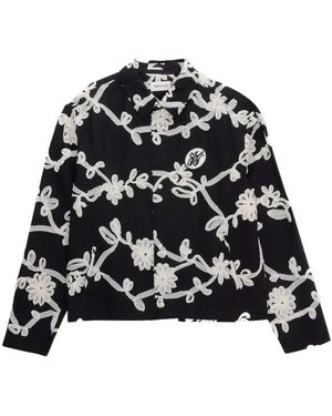 Honor The Gift Floral-Motif Shirt - Black