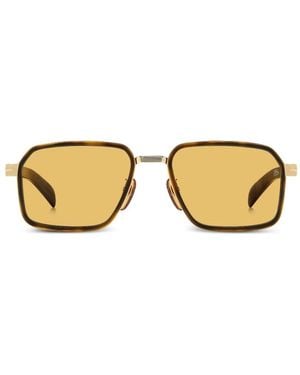 David Beckham Geometric-Frame Sunglasses - Metallic