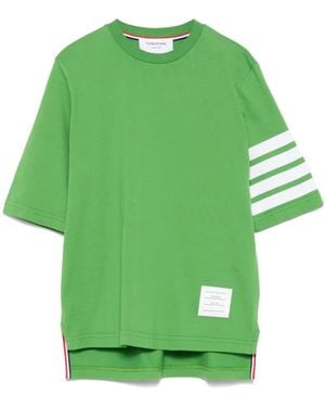 Thom Browne 4 Bar Stripes T-Shirt Aus Jersey - Grün
