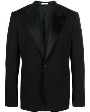 McQueen Tailored Single Breasted Jacket - Black