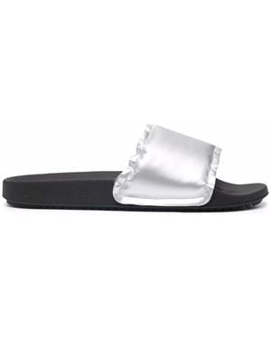 Rick Owens Puffer Open-Toe Slides - White