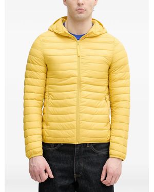 Benetton Hooded Quilted Jacket - Yellow
