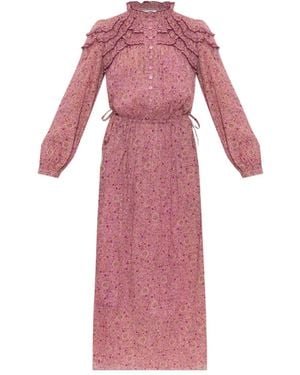 Isabel Marant Floral-Print Midi Dress - Pink