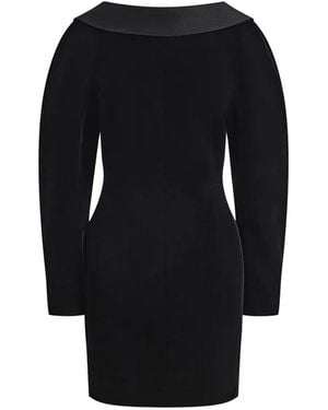 12 STOREEZ Adagio Velvet Mini Dress - Black