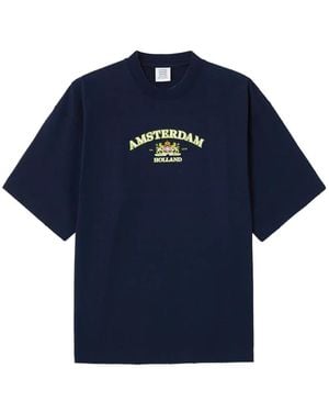 Vetements Camiseta Oversize Con Motivo Gráfico - Azul
