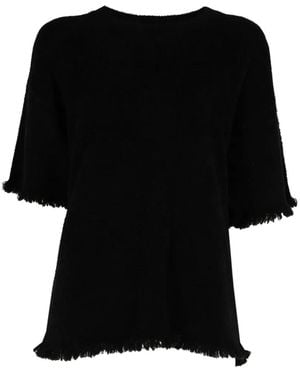 Maria McManus Frayed T-Shirt - Black