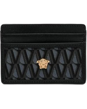 Versace Porte-Cartes À Logo - Black