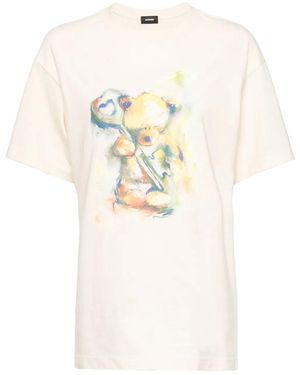 we11done Teddy Printed T-Shirt - White
