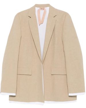 N°21 Layered-Effect Blazer - Natural