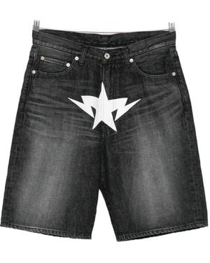 A Bathing Ape Star-Print Shorts - Black