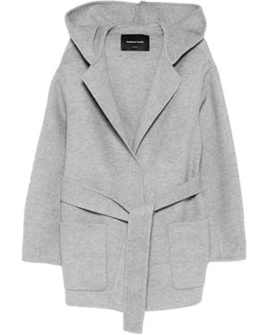 Fabiana Filippi Hooded Belted Jacket - Grey