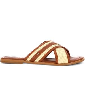 Borbonese Flache Sandalen - Braun
