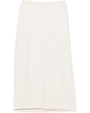 Litkovskaya Button-Tab Midi Skirt - White