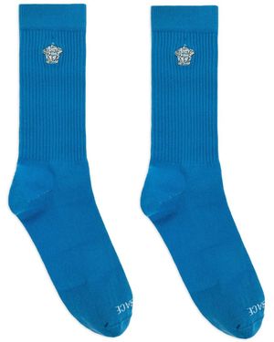 Versace Socken Mit Medusa-Stickerei - Blau