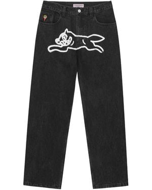 ICECREAM Running Dog Graphic-Printed Jeans - Black