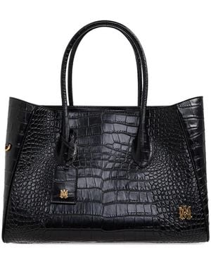 Amiri Crocodile-Effect Tote Bag - Black
