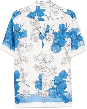 P.A.R.O.S.H. Serenella Floral Print Shirt - Blau